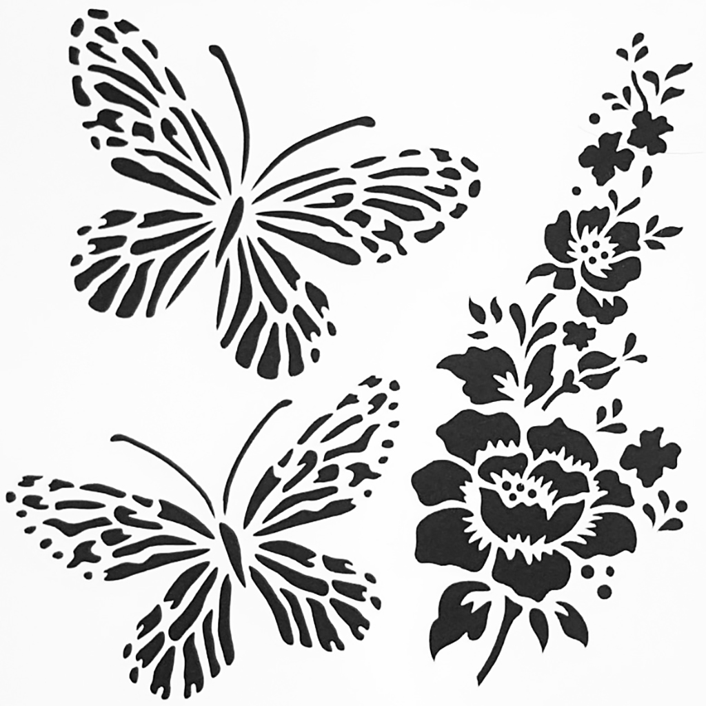 Stencil - Wild Butterflies (6x6 inch)